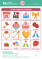 Atividade n.º 94: Bingo de S Valentim - Atividade Especial S. Valentim