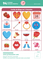 Atividade n.º 94: Bingo de S Valentim - Atividade Especial S. Valentim