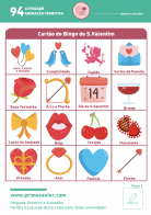 Atividade n.º 94: Bingo de S Valentim - Atividade Especial S. Valentim
