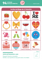 Atividade n.º 94: Bingo de S Valentim - Atividade Especial S. Valentim