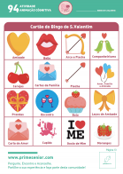 Atividade n.º 94: Bingo de S Valentim - Atividade Especial S. Valentim