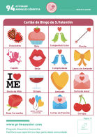 Atividade n.º 94: Bingo de S Valentim - Atividade Especial S. Valentim