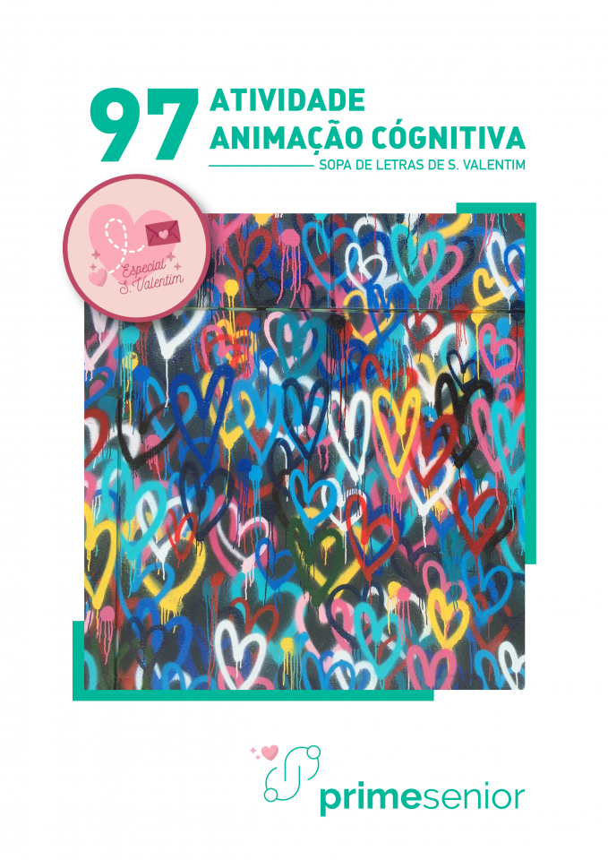 Atividade n.º 97: Sopa de letras de S. Valentim - dificuldade II - Atividade Especial S. Valentim