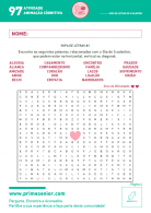 Atividade n.º 97: Sopa de letras de S. Valentim - dificuldade II - Atividade Especial S. Valentim