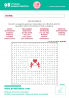 Atividade n.º 98: Sopa de letras de S. Valentim - dificuldade III - Atividade Especial S. Valentim