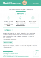 Atividade n.º 104: Bingo de Carnaval - Atividade Especial Carnaval