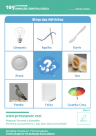 Atividade n.º 109: Bingo de Adivinhas - Atividade de Patrícia Capelão