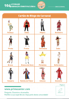 Atividade n.º 104: Bingo de Carnaval - Atividade Especial Carnaval