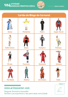 Atividade n.º 104: Bingo de Carnaval - Atividade Especial Carnaval