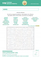 Atividade n.º 119: Sopa de Letras de Páscoa - dificuldade III - Atividade Especial Páscoa