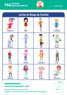 Atividade n.º 124: Bingo da Família - Atividade Especial Família
