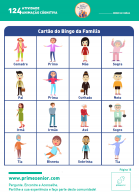 Atividade n.º 124: Bingo da Família - Atividade Especial Família