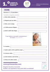 1.º Caderno de Estimulação Cognitiva - Especial Dia do idoso