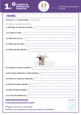 1.º Caderno de Estimulação Cognitiva - Especial Dia do idoso