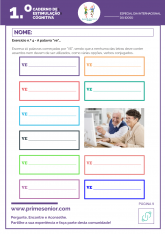 1.º Caderno de Estimulação Cognitiva - Especial Dia do idoso