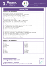 1.º Caderno de Estimulação Cognitiva - Especial Dia do idoso